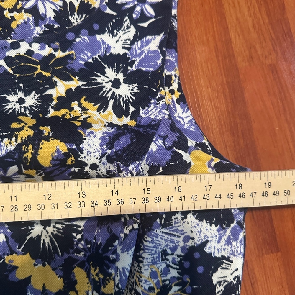 Talbots Navy Blue Floral Sleath Dress - Picture 5 of 9